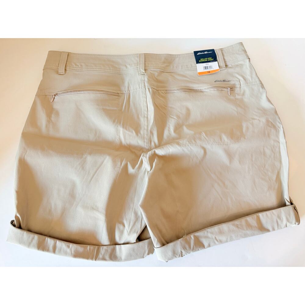 Eddie Bauer roll cuff Bermuda shorts size 16 NEW - Picture 3 of 13